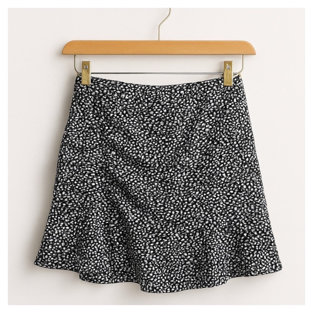 Abercrombie & Fitch Black and White Skater Mini Skirt